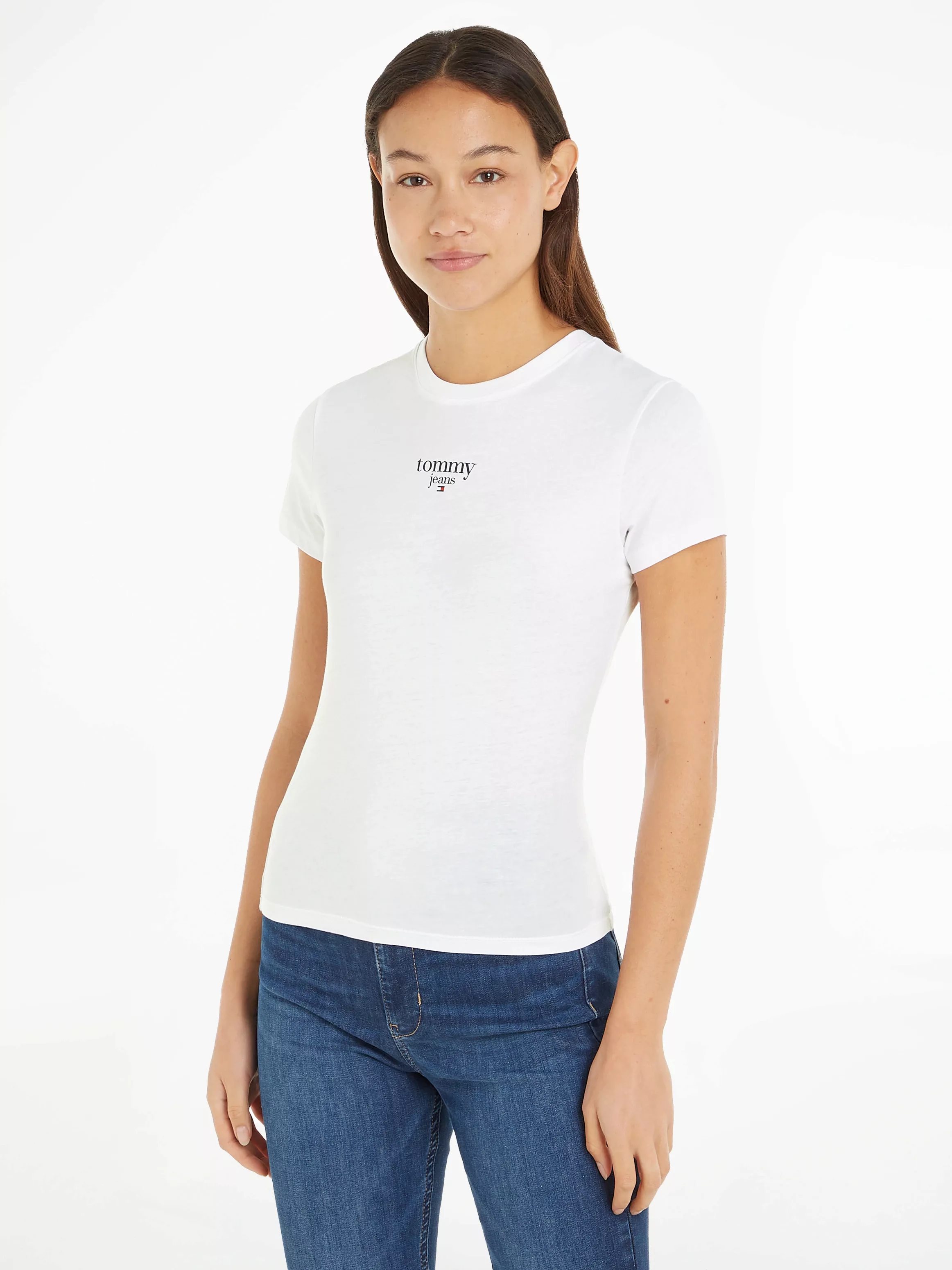 Tommy Jeans Rundhalsshirt TJW SLIM ESSENTIAL LOGO 1 SS EXT mit Tommy Jeans günstig online kaufen