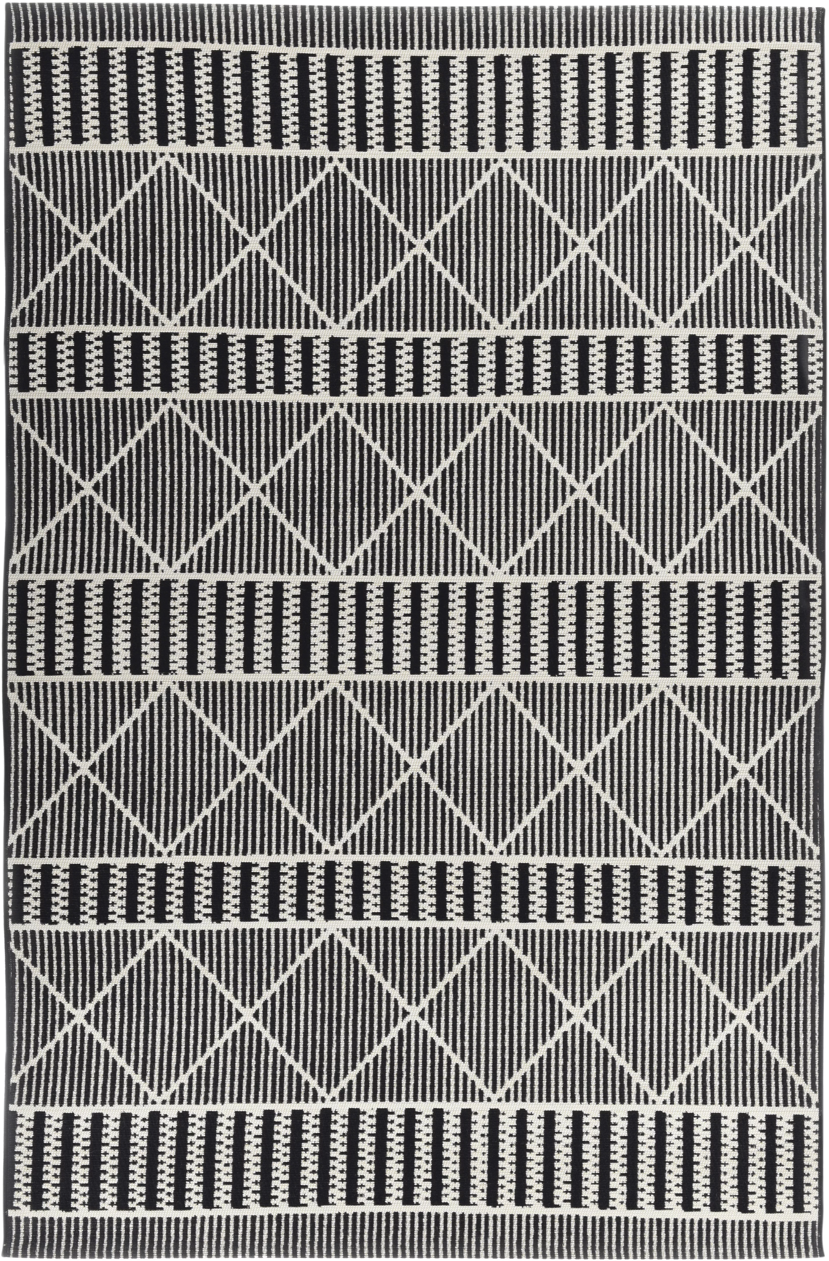 Tom Tailor Outdoorteppich  Funky Geometric ¦ schwarz ¦ Synthetische Fasern günstig online kaufen