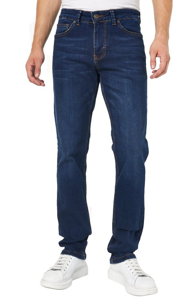 Smith & Solo Slim-fit-Jeans Jeans Herren 5-Pocket Design, Slimfit, Navy günstig online kaufen