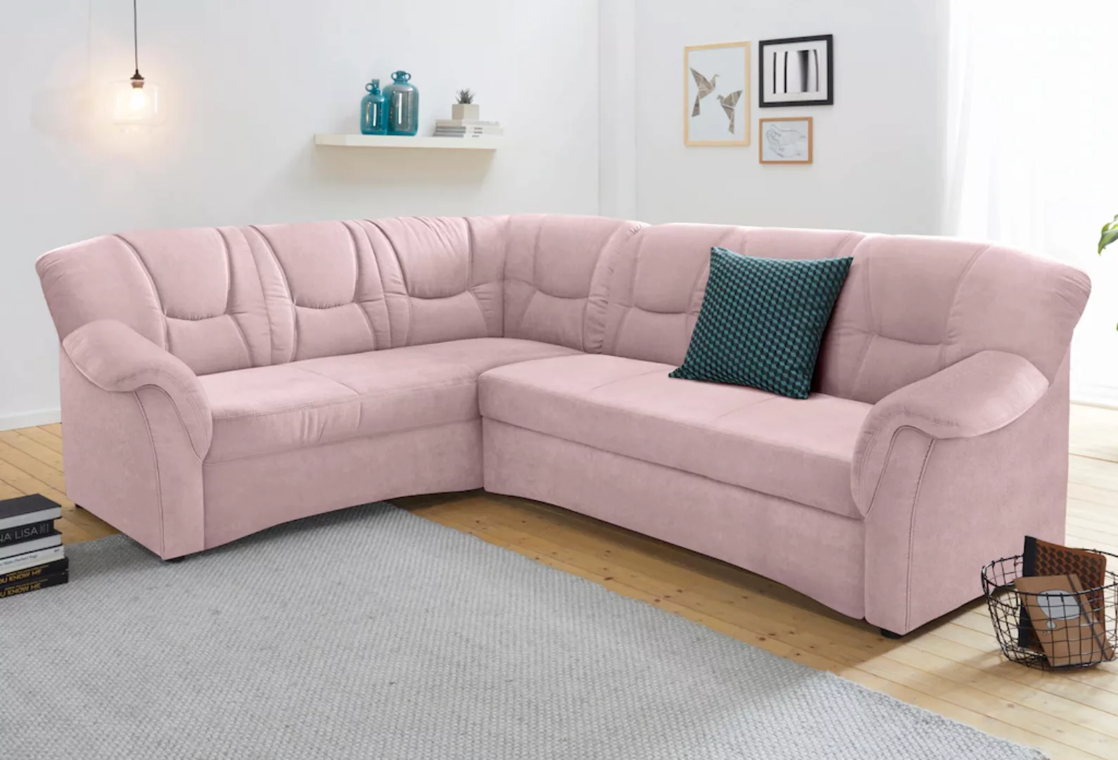 DOMO collection Ecksofa »Sarafina L-Form«, wahlweise mit Bettfunktion, opti günstig online kaufen