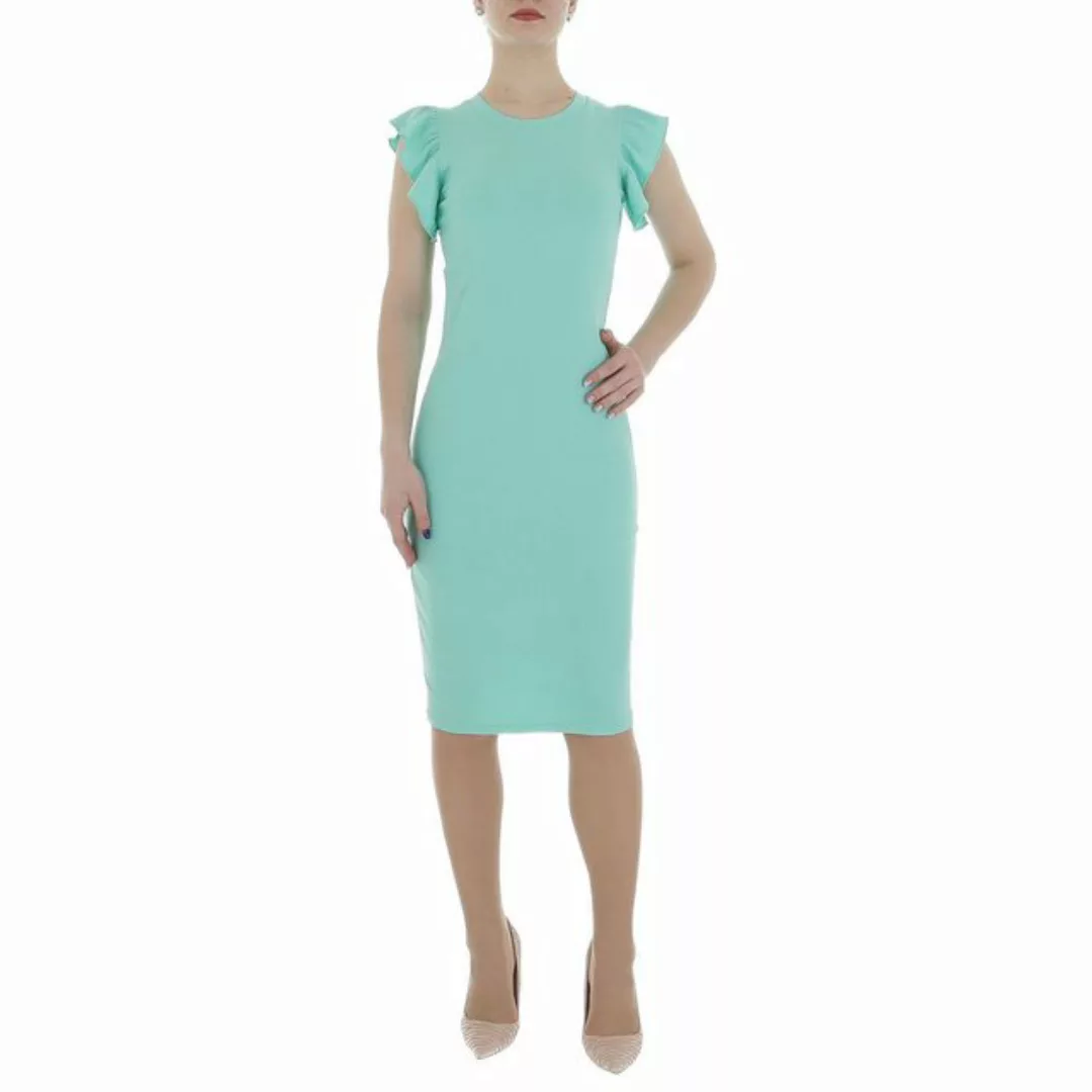 Ital-Design Sommerkleid Damen Freizeit (86164471) Rüschen Stretch Rippstric günstig online kaufen