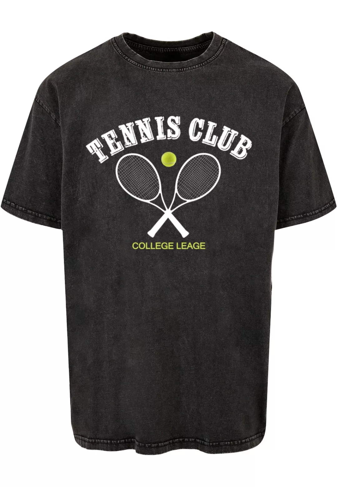 Merchcode T-Shirt "Merchcode Herren Tennis Club Acid Washed Oversized Tee" günstig online kaufen