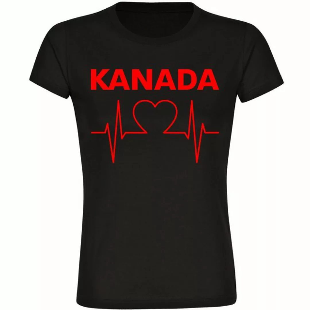 multifanshop T-Shirt Damen Kanada - Herzschlag - Frauen günstig online kaufen