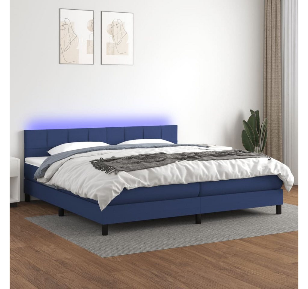 vidaXL Boxspringbett Bett Boxspringbett komplett mit Matratze & LED Stoff ( günstig online kaufen