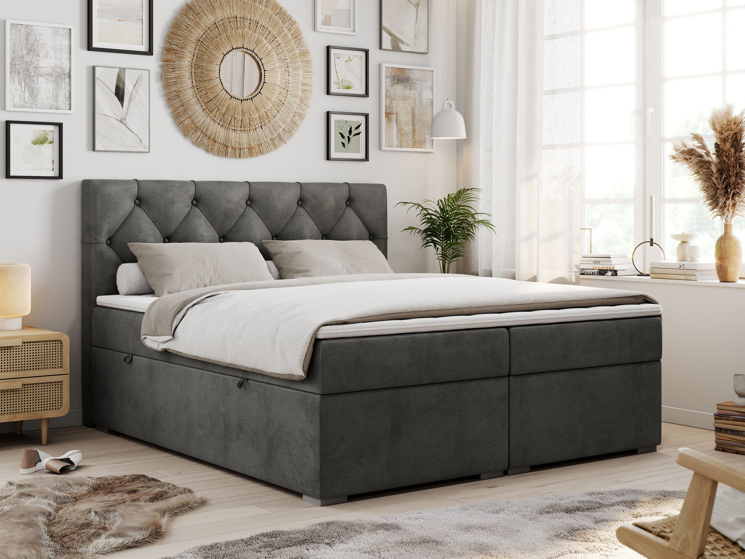 MKS MÖBEL Boxspringbett ALDA (Set, Packung, günstig online kaufen
