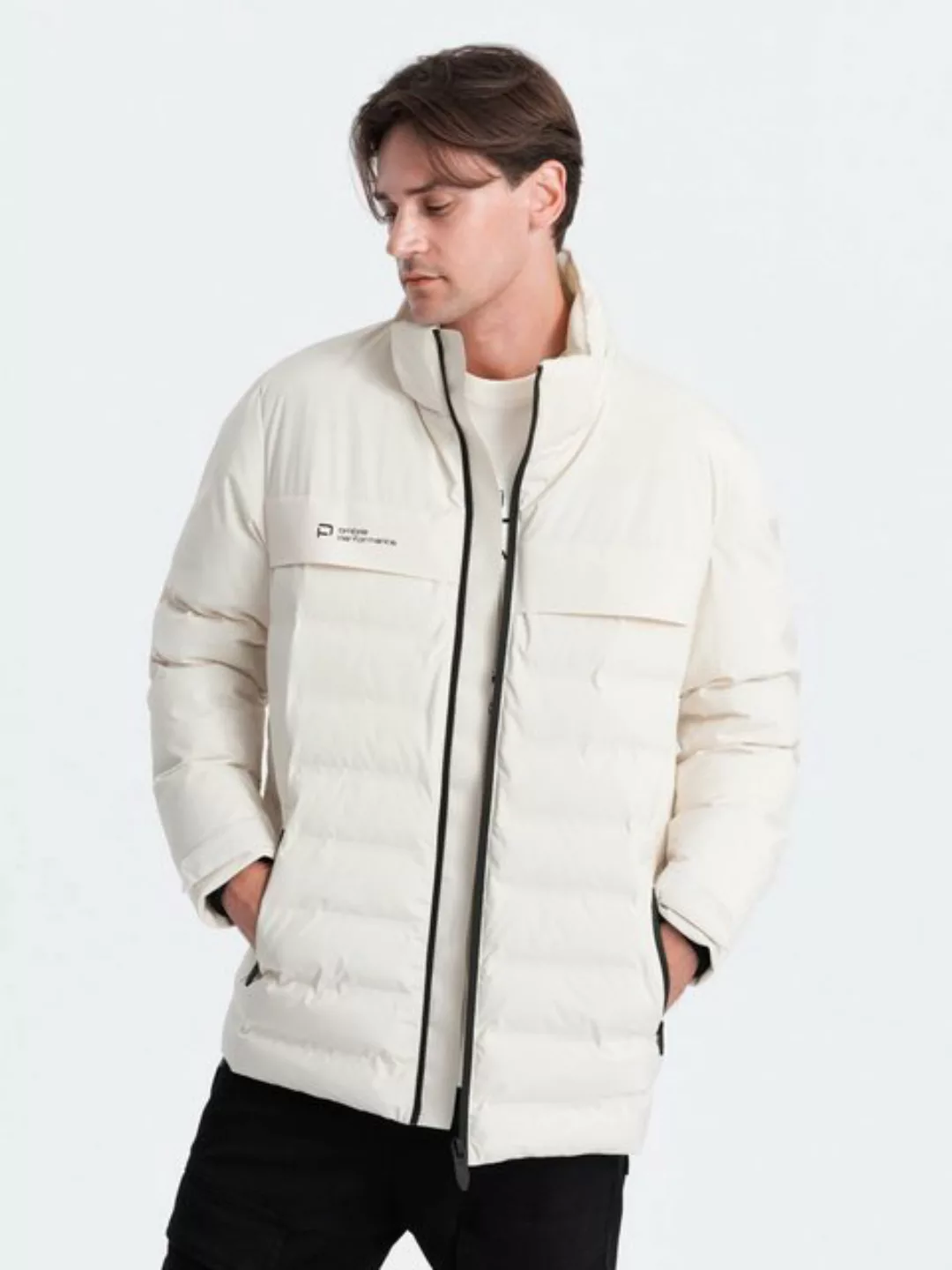 OMBRE Winterjacke Herren Winterjacke mit abnehmbarer Kapuze günstig online kaufen