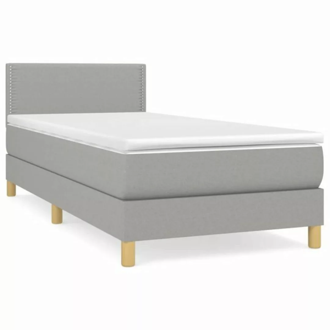 vidaXL Boxspringbett mit Matratze Taupe 90x200 cm Stoff1389656 günstig online kaufen