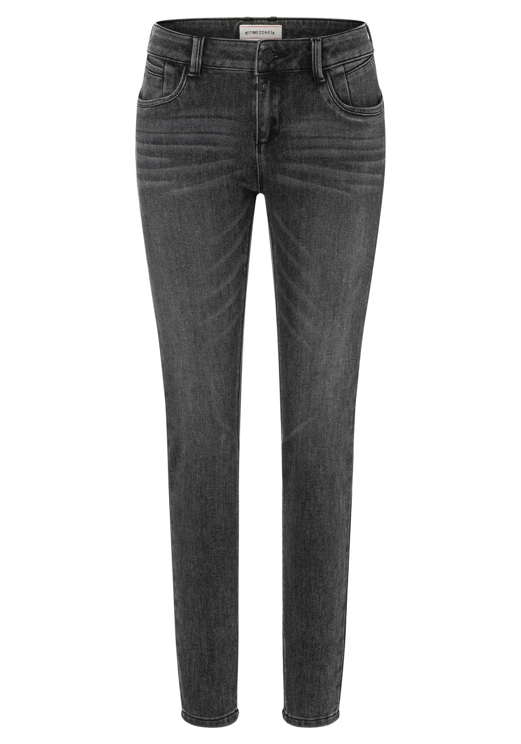 TIMEZONE Damen Jeans Tight SanyaTZ - Tight Fit - Grau - Rough Grey Wash günstig online kaufen