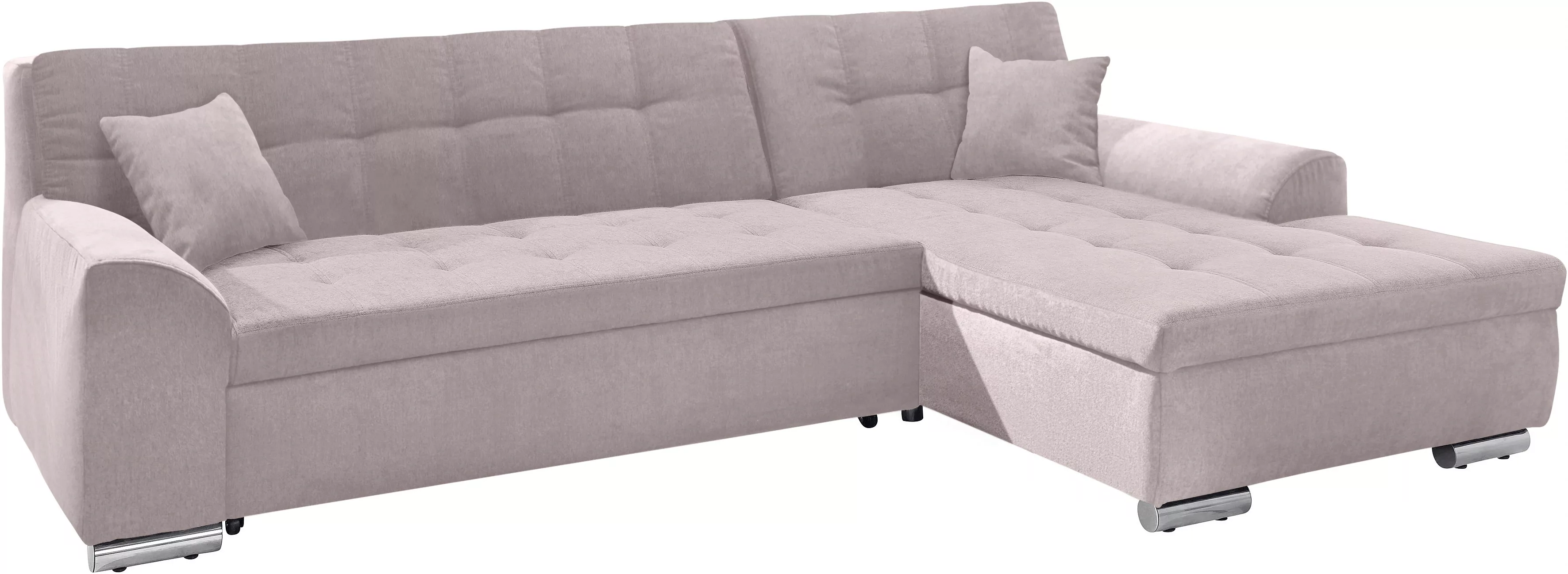 DOMO collection Ecksofa "NMoric incl. Zierkissen B/T/H: 273/216/80 cm L-For günstig online kaufen