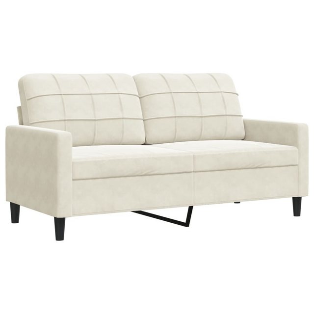 vidaXL Sofa Sofa/ 2-Sitzer/ 3-Sitzer Samt, 140 cm, Creme günstig online kaufen