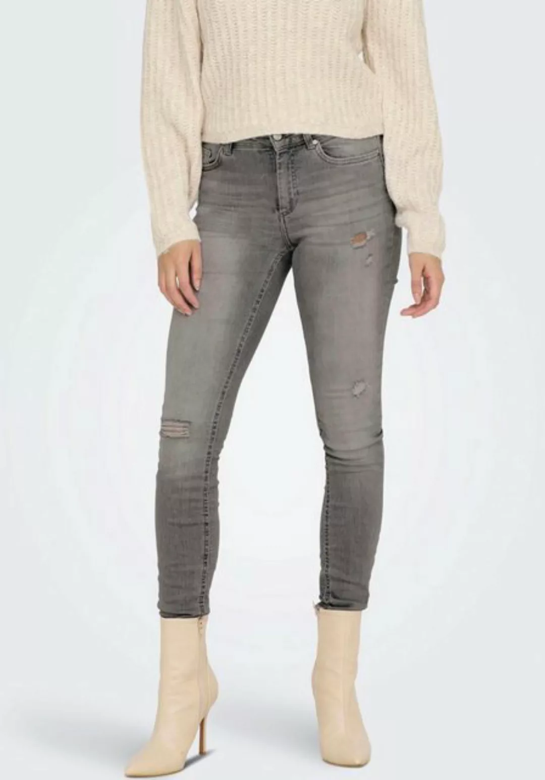 ONLY Skinny-fit-Jeans ONLBLUSH MID SK AK RW DST DNM REA724NOOS mit Destroye günstig online kaufen