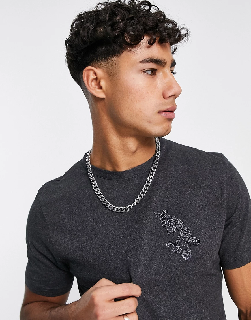 Pretty Green – Wonderwall – T-Shirt in Schwarz mit farblich abgestimmter St günstig online kaufen