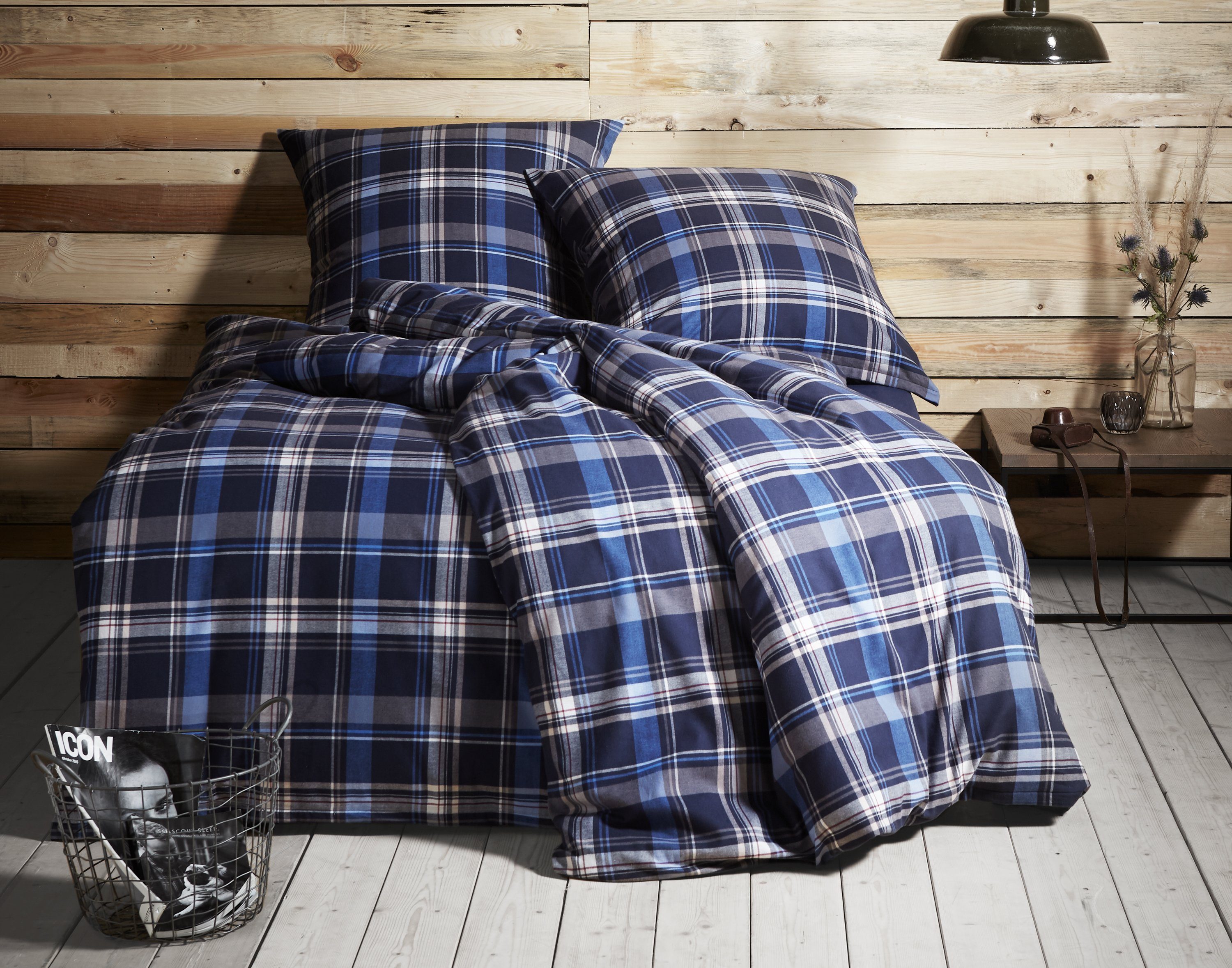 BETTWAESCHE-MIT-STIL Bettwäsche Karo Feinflanell Bettwäsche Aspen, günstig online kaufen