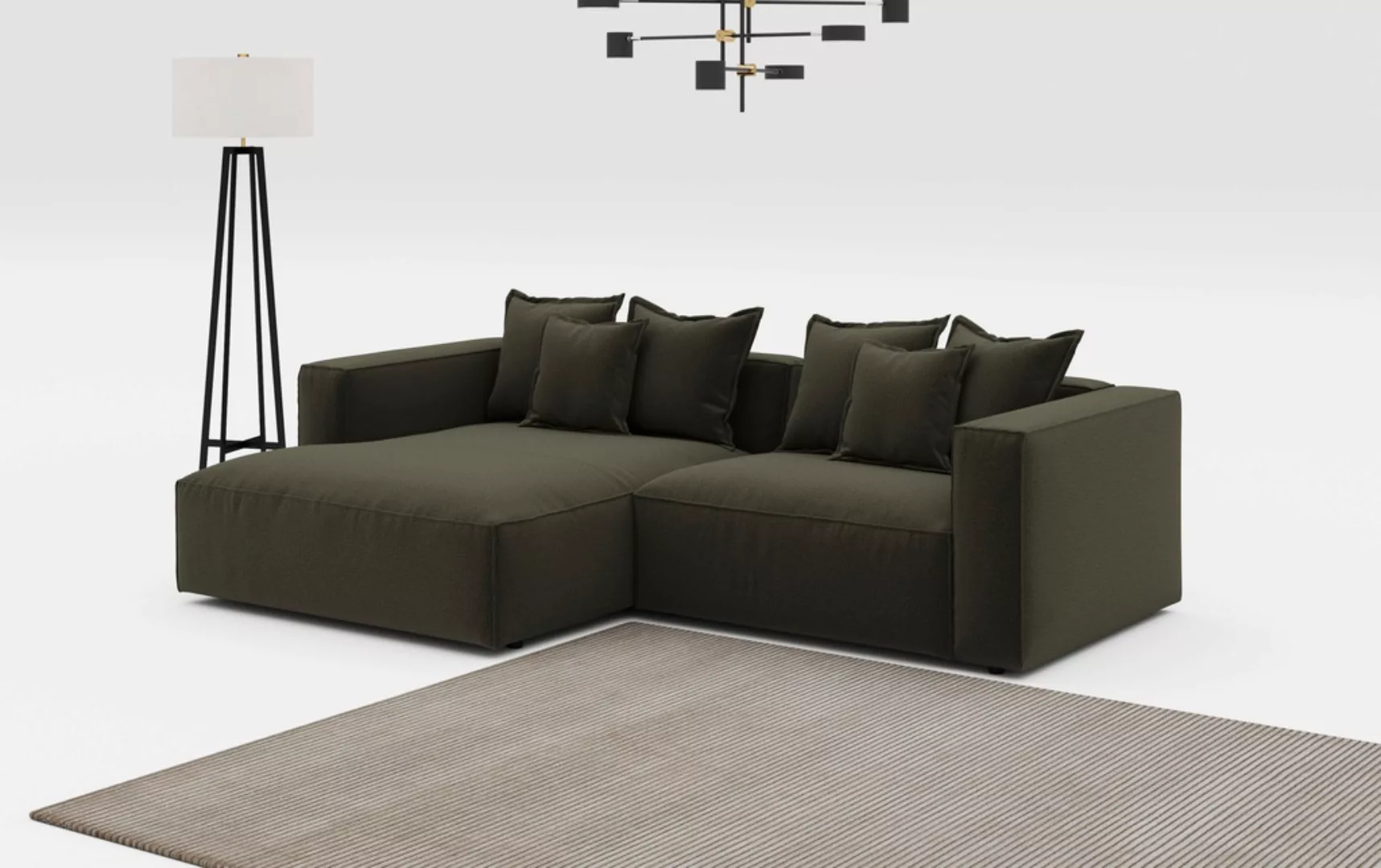 INOSIGN Ecksofa "Cowboy L-Form", mit 6 Kissen, kubisches Sofa günstig online kaufen