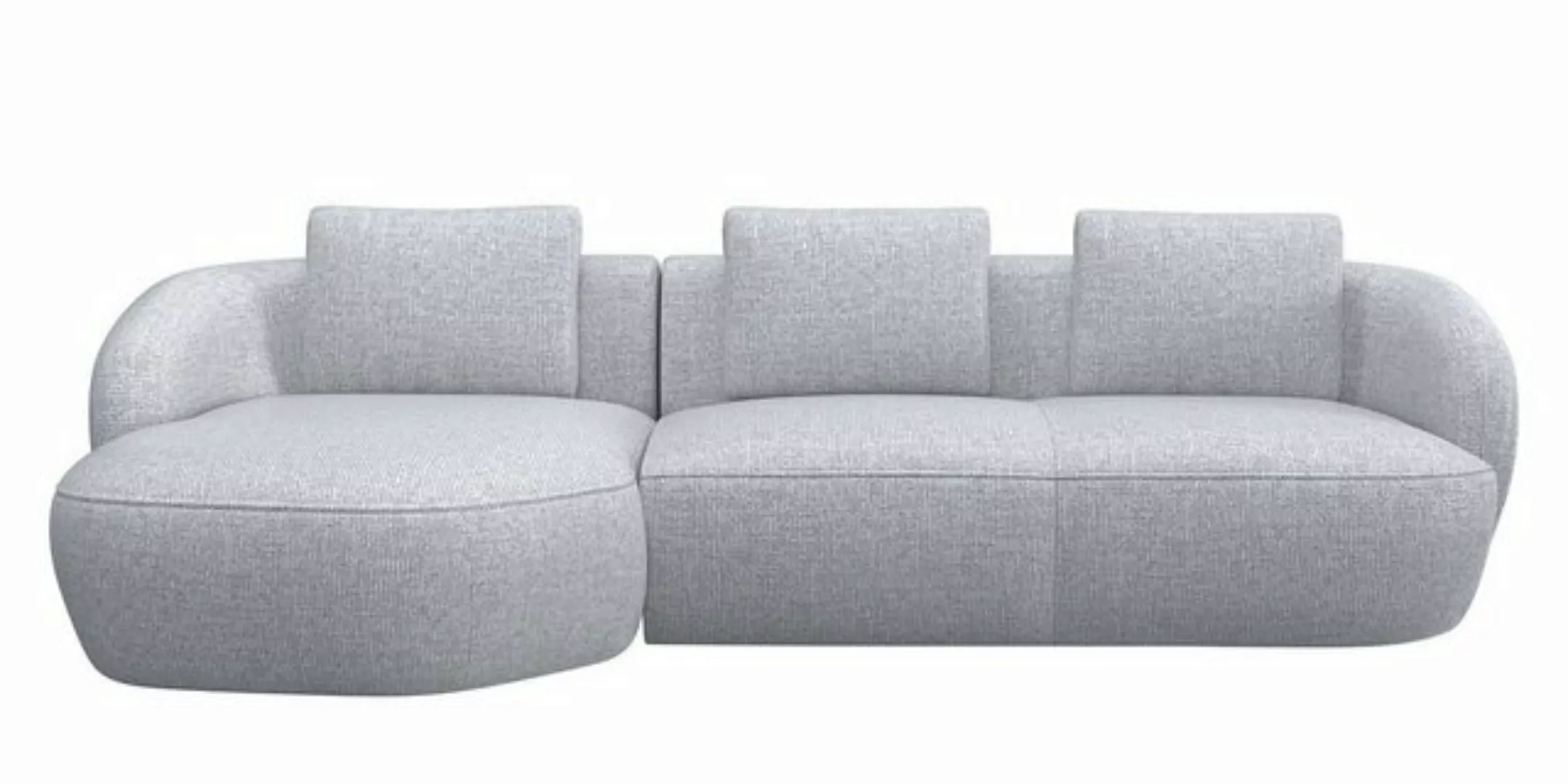 FLEXLUX Wohnlandschaft Torino, rund, L-Form, Sofa-Ecke mit Recamiere, Longc günstig online kaufen