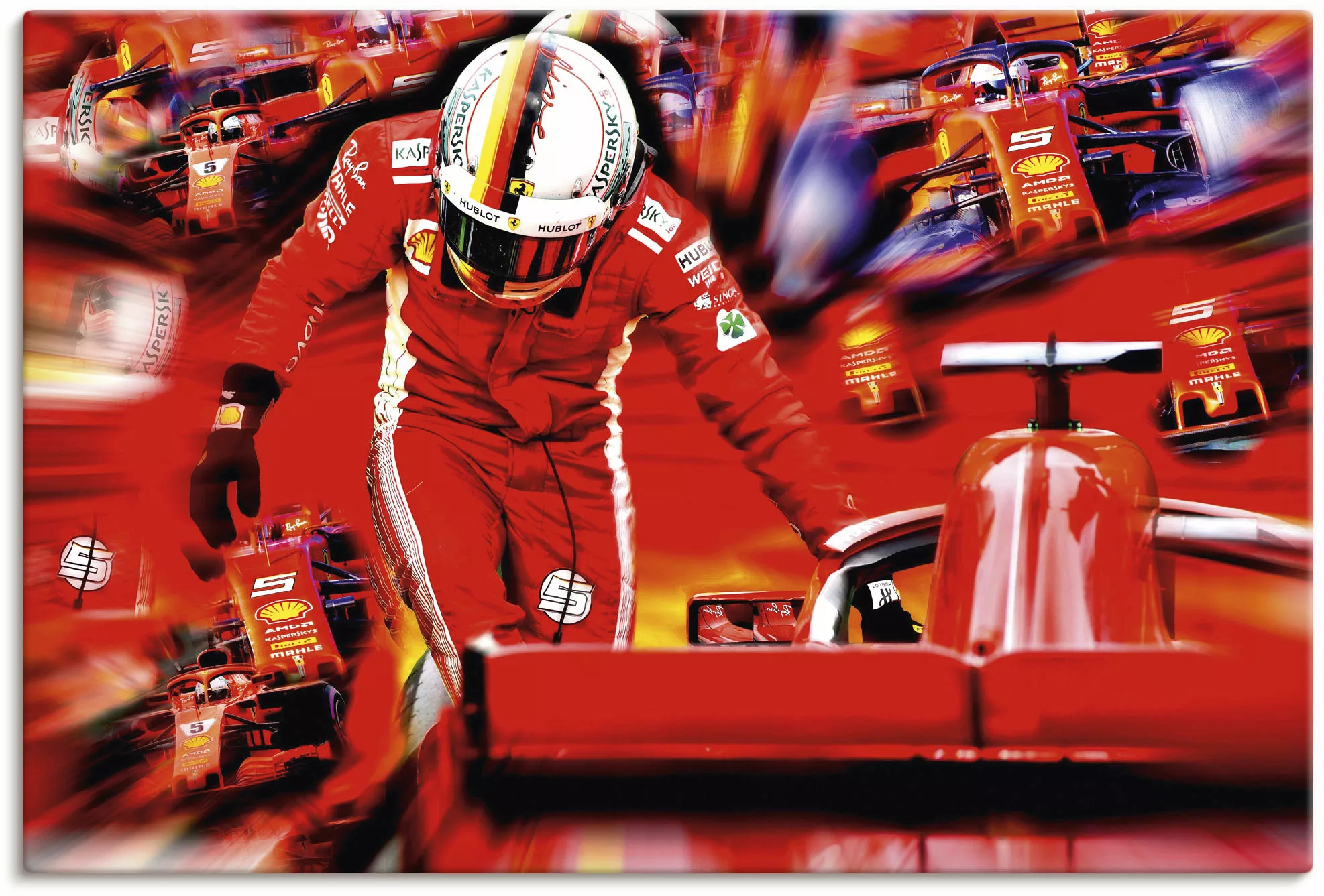 Artland Leinwandbild "Sebastian Vettel die italienischen Jahre", Bilder von günstig online kaufen