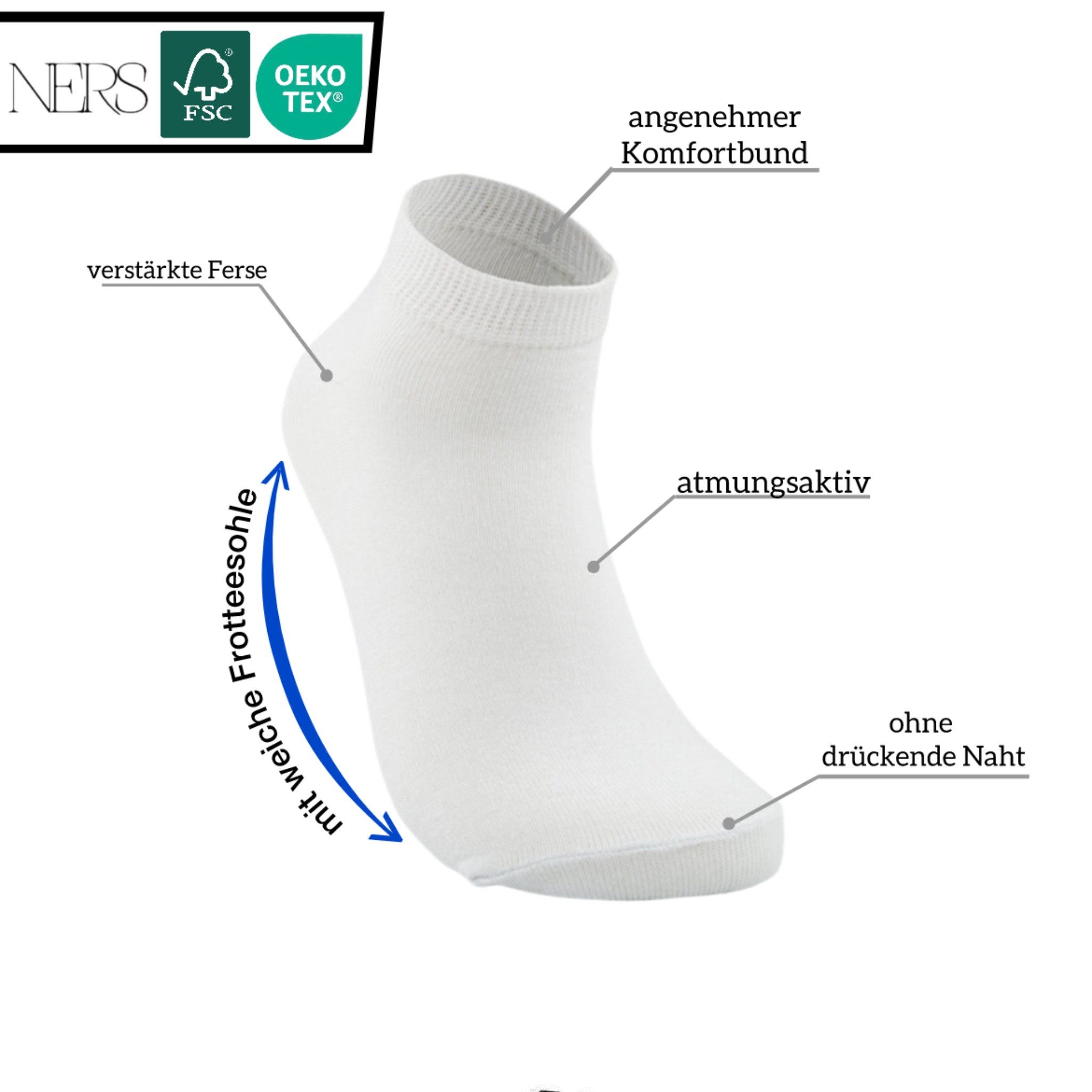 NERS Sneakersocken aus Baumwolle 6 - günstig online kaufen