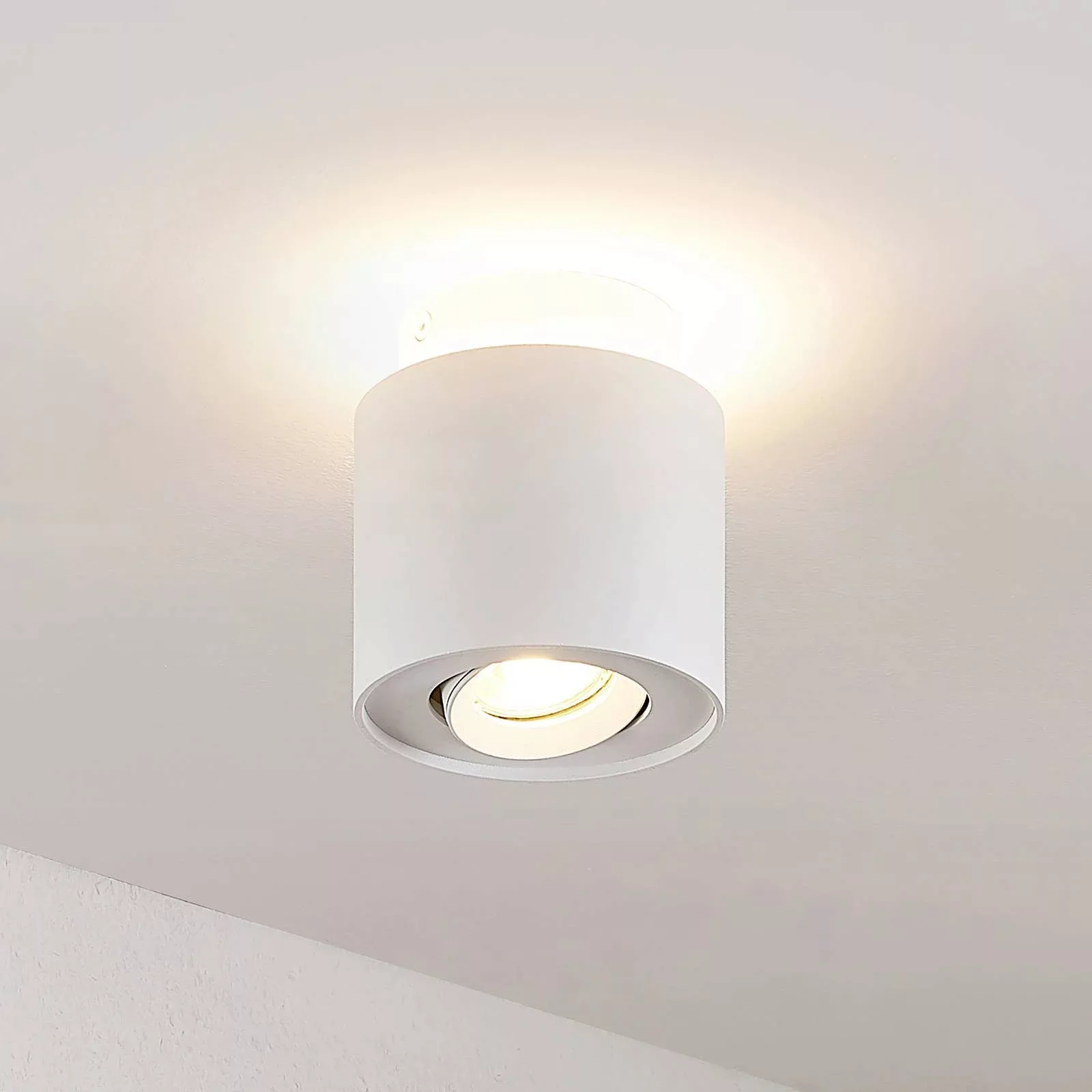 Arcchio Deckenlampe Walisa, Ø 10 cm, weiß, Aluminium günstig online kaufen