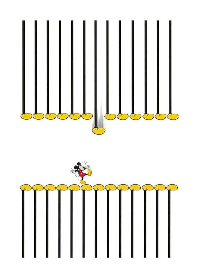 Komar Bild "Mickey Mouse Footlines", Disney, (1 St.), Wandbild zur Dekorati günstig online kaufen