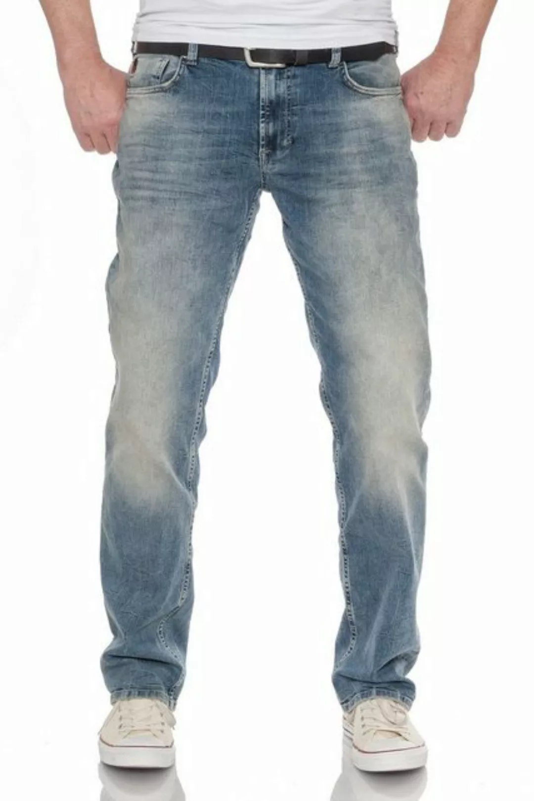 Miracle of Denim Straight-Jeans M.O.D Thomas Comfort Alava Blue mittelblau günstig online kaufen