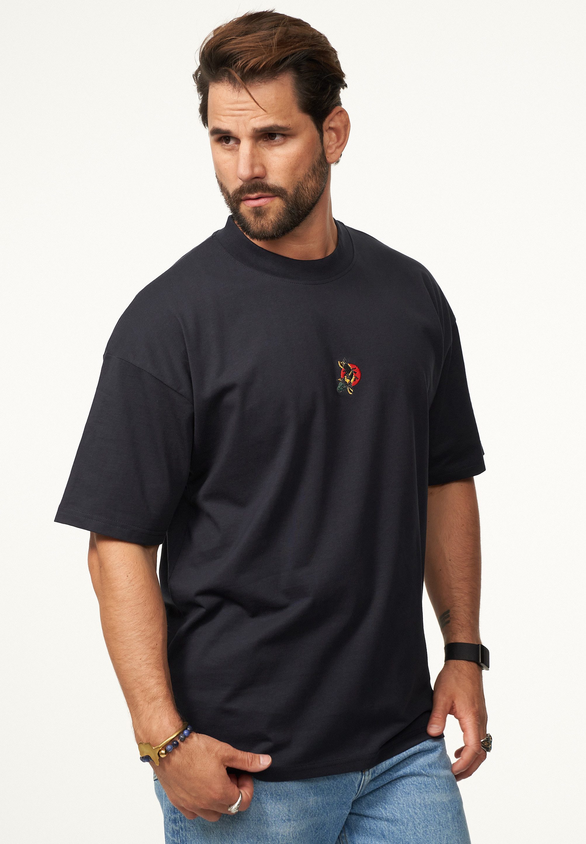 SOULSTAR T-Shirt mit Stickerei Herren Oversize-Fit günstig online kaufen