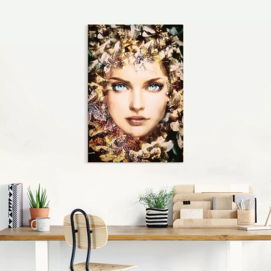 Artland Leinwandbild "Blumenfee", Bilder von Frauen, (1 St.), auf Keilrahme günstig online kaufen