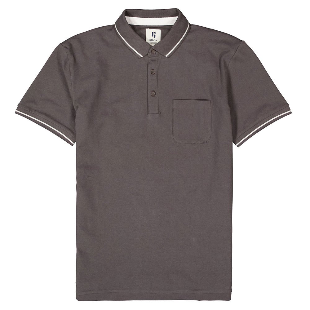 Garcia Kurzarm Polo Shirt 2XL Iron Grey günstig online kaufen