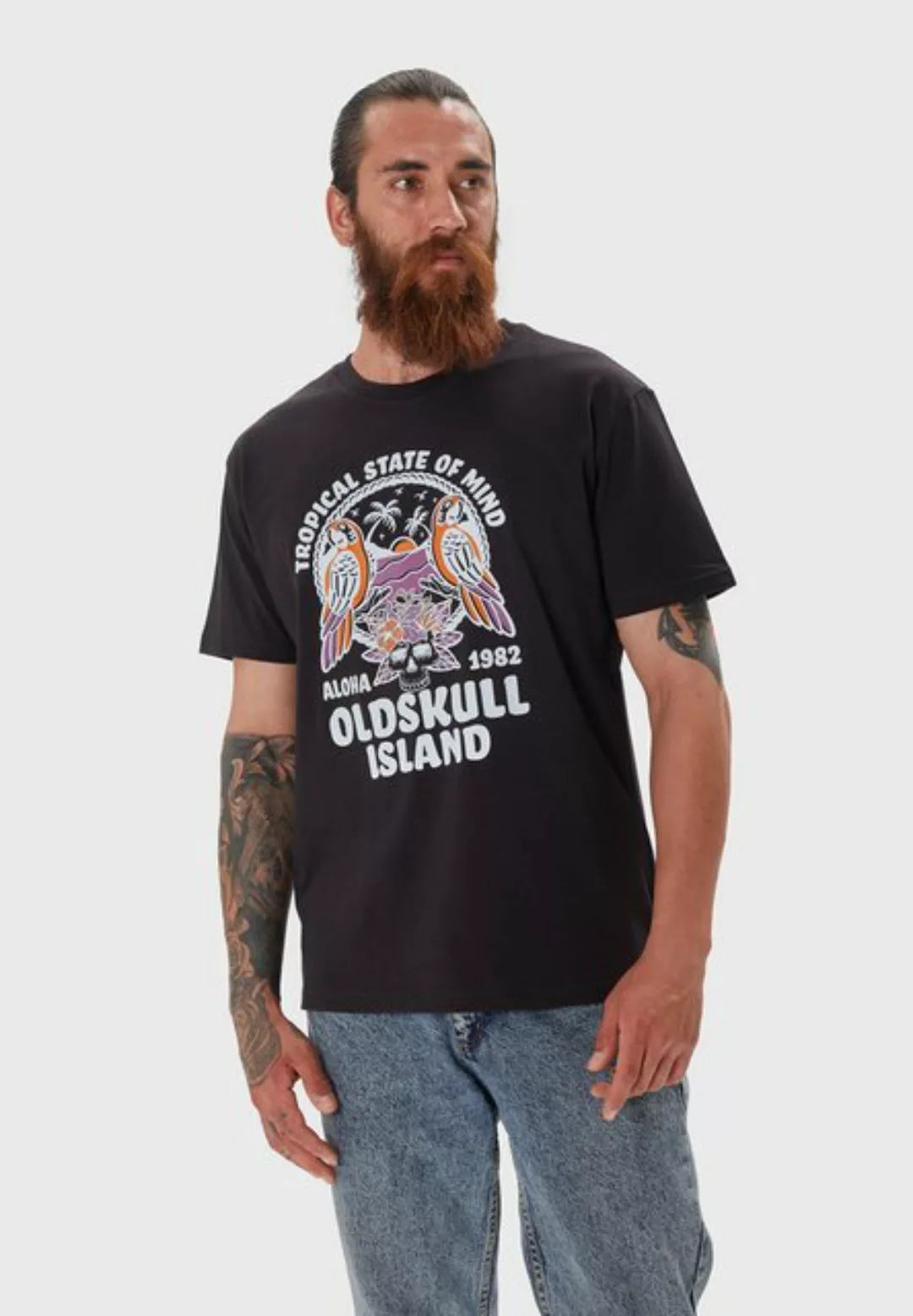 Oldskull T-Shirt Wrldvibe Tropical Birds Logo Graphic günstig online kaufen