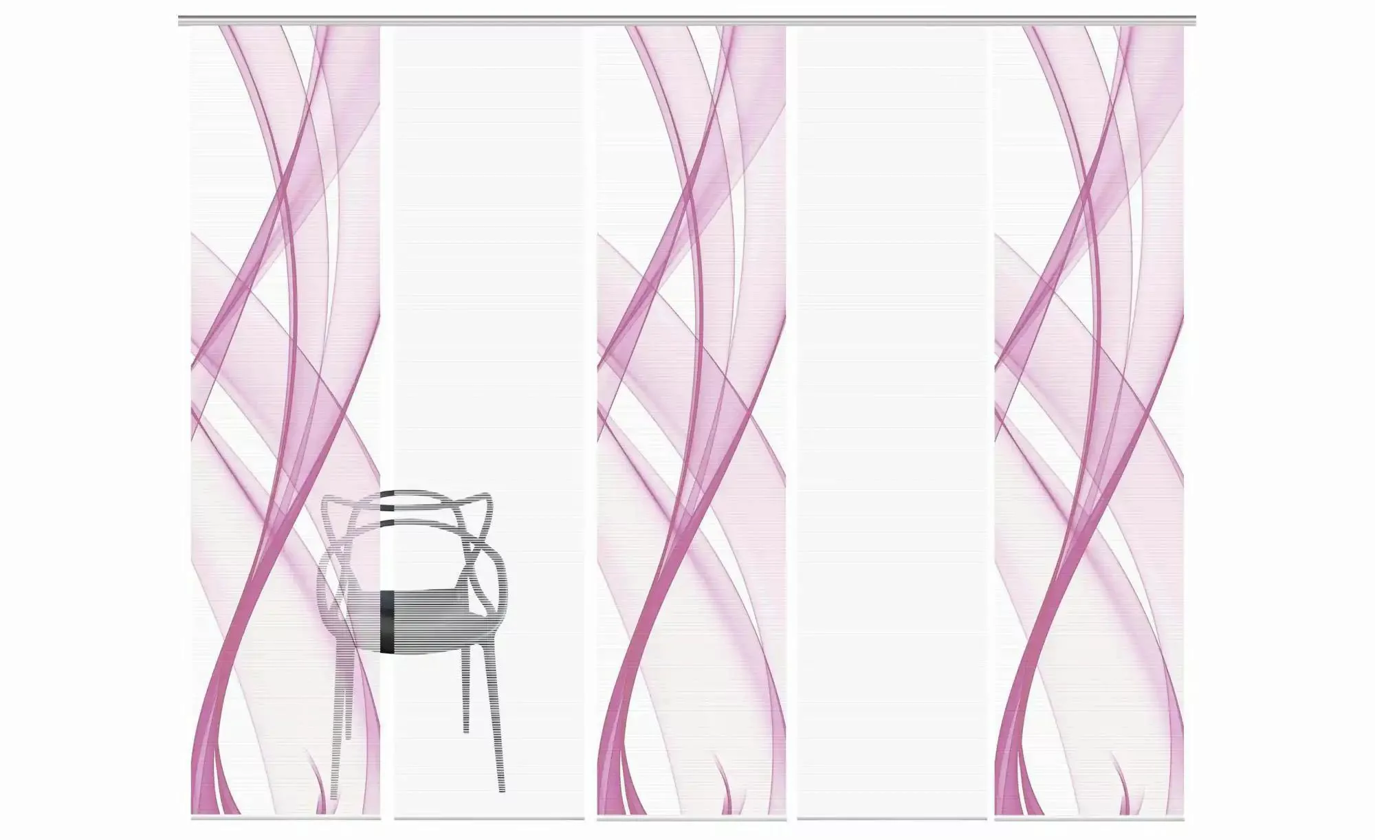 VISION S Schiebevorhang   ¦ rosa/pink ¦ Synthetik ¦ Maße (cm): B: 60 H: 260 günstig online kaufen