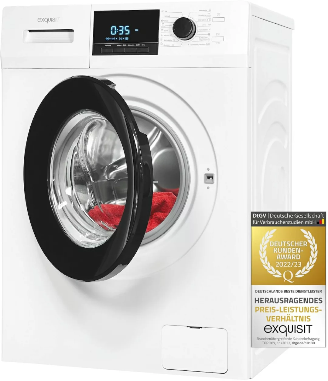 exquisit Waschmaschine »WA8214-340A«, WA8214-340A, 8 kg, 1400 U/min, Aquast günstig online kaufen
