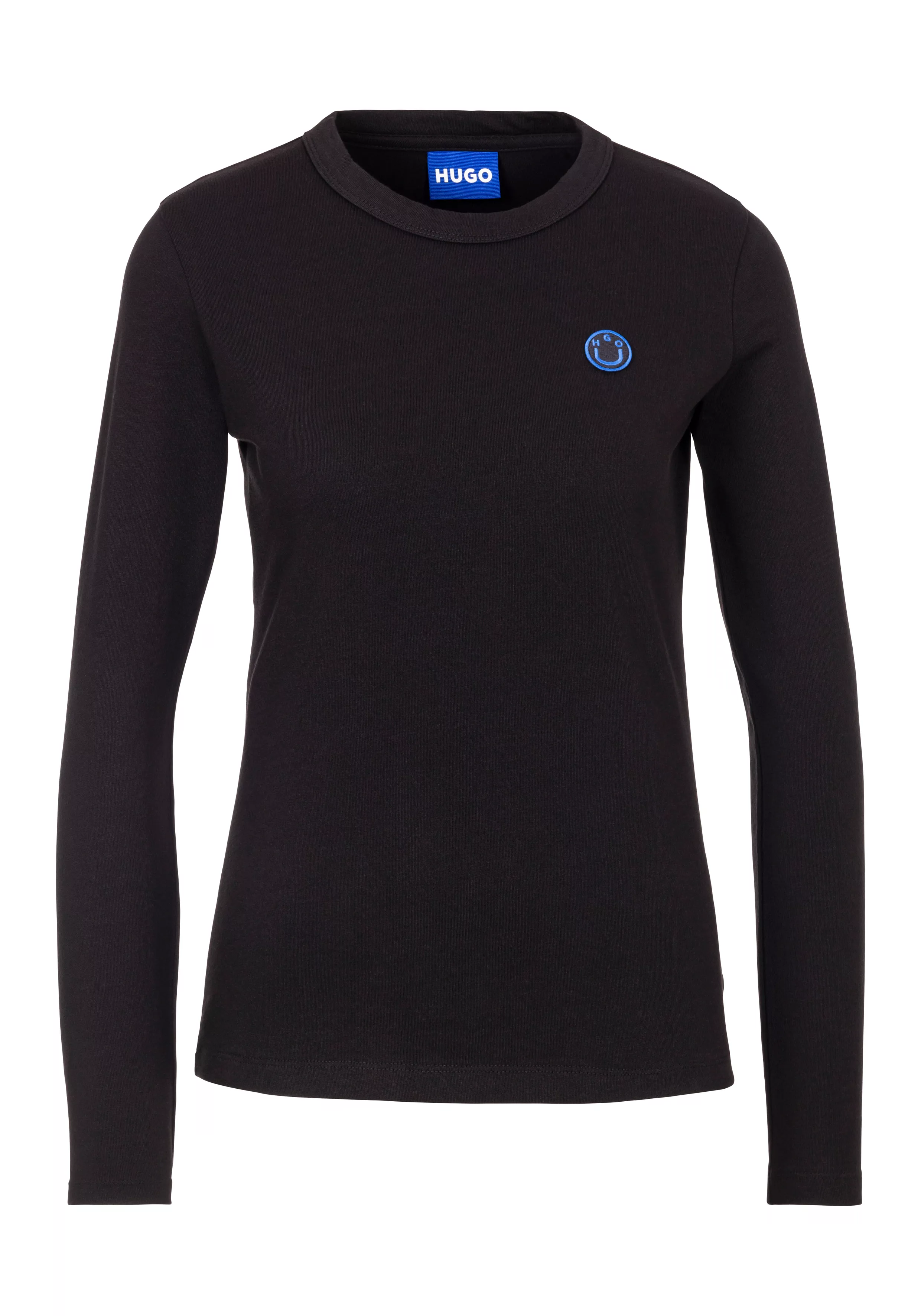 HUGO Blue Longsleeve "Daliria B", mit Label-Badge günstig online kaufen