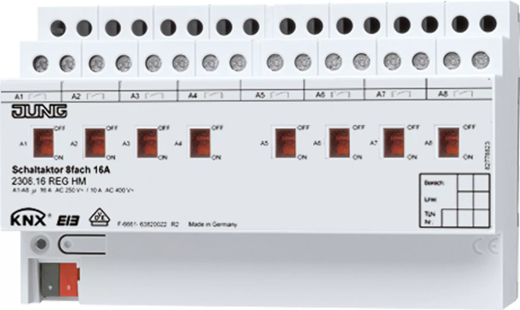 Jung KNX Schaltaktor 8-fach REG Gehäuse 8TE 2308.16 REGHM - 2308.16REGHM günstig online kaufen