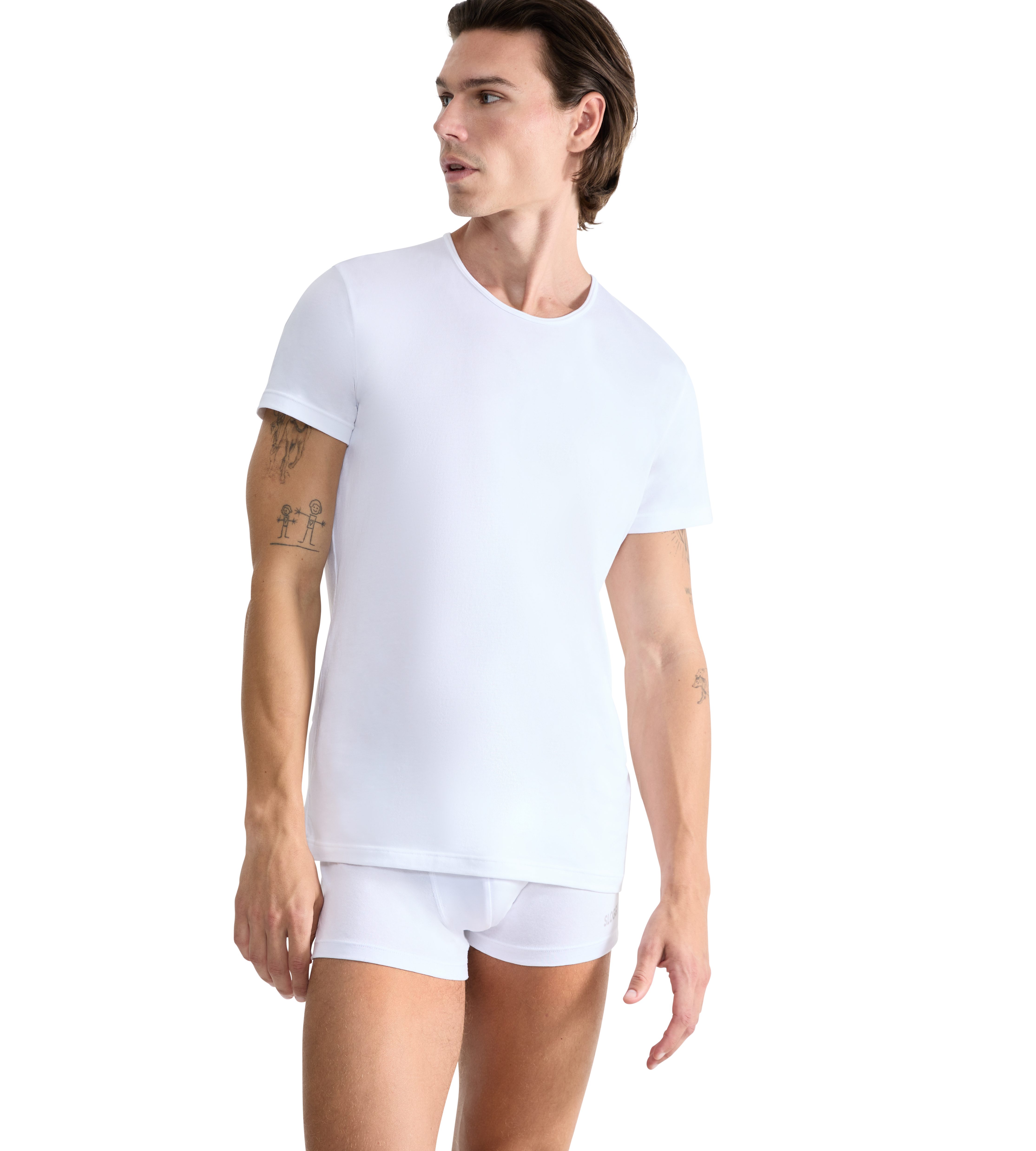 sloggi Unterhemd "Men 24/7", (2er Pack), tiefer Rundhals-Ausschnitt, Kurzar günstig online kaufen