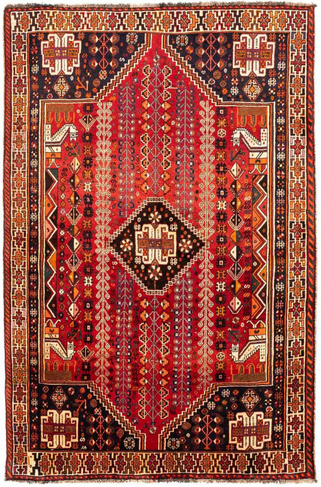 morgenland Wollteppich »Shiraz Medaillon 258 x 165 cm«, rechteckig, Unikat günstig online kaufen