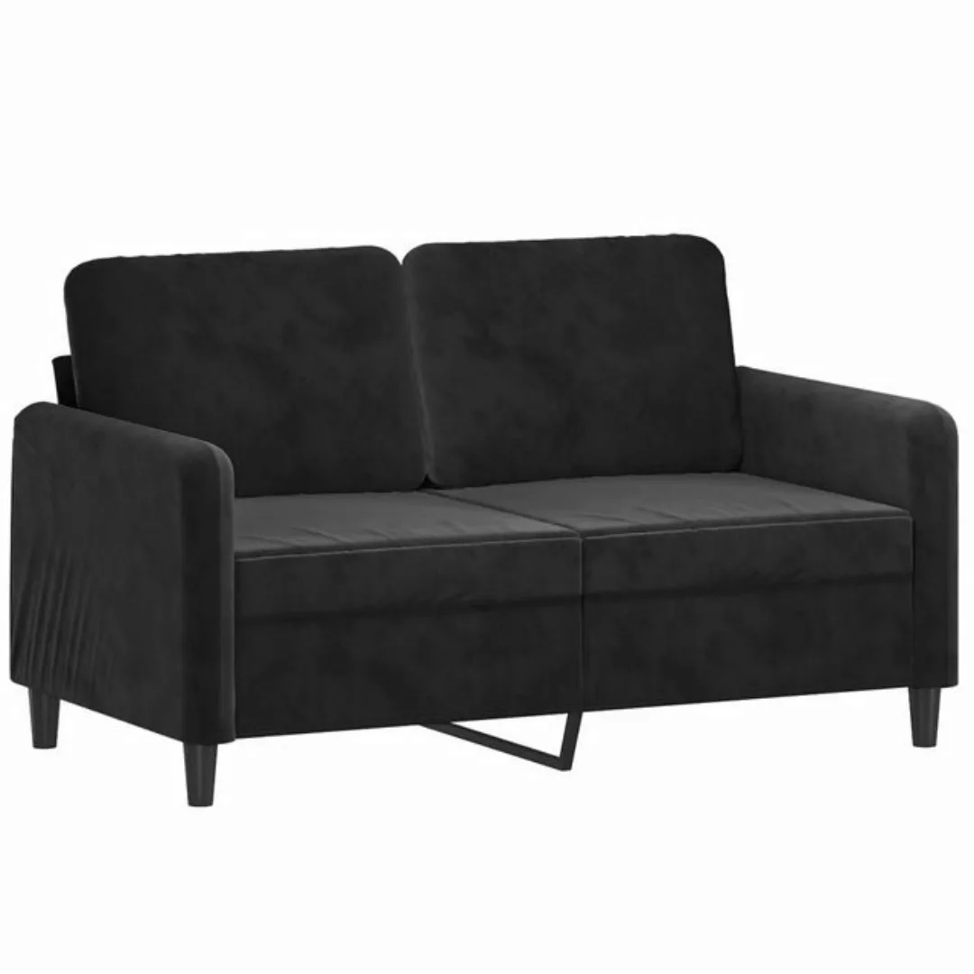 vidaXL Sofa 2-Sitzer-Sofa Schwarz 120 cm Samt günstig online kaufen