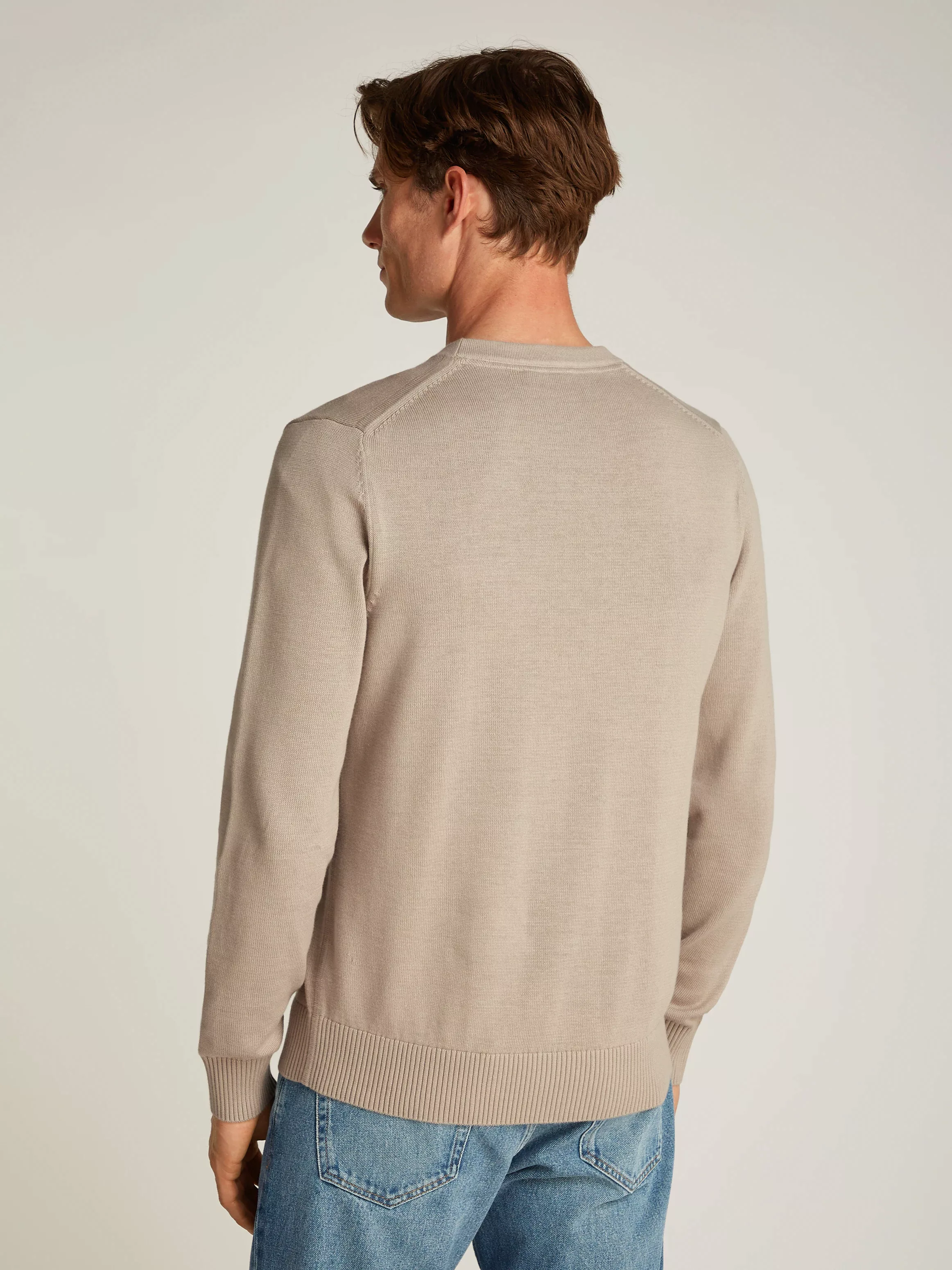 Calvin Klein Jeans Rundhalspullover MODERN CREW NECK SWEATER Logodruck, Run günstig online kaufen