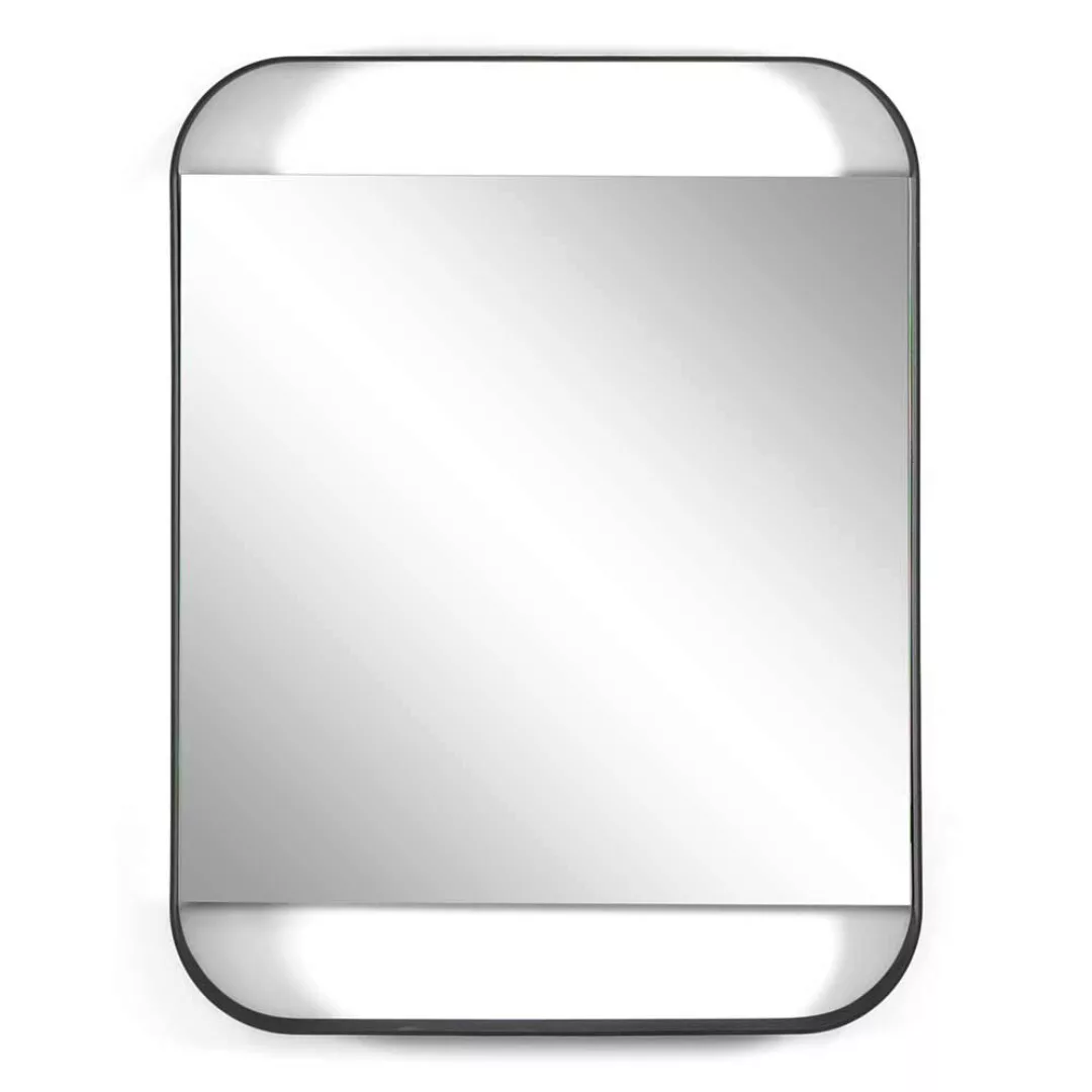 Moderner Garderoben Spiegel mit Metallrahmen rechteckige Form günstig online kaufen