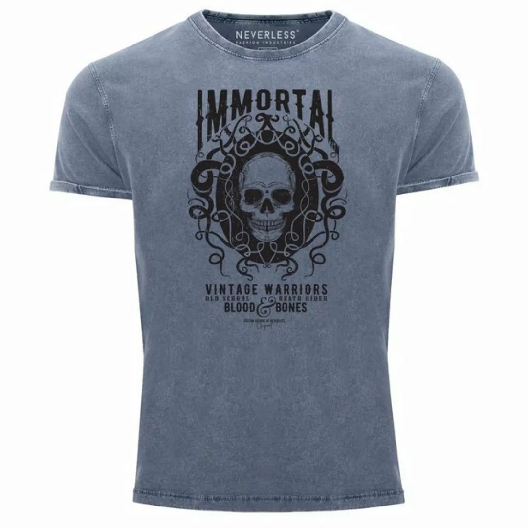 Neverless Print-Shirt Neverless® Herren T-Shirt Vintage Shirt Printshirt Im günstig online kaufen