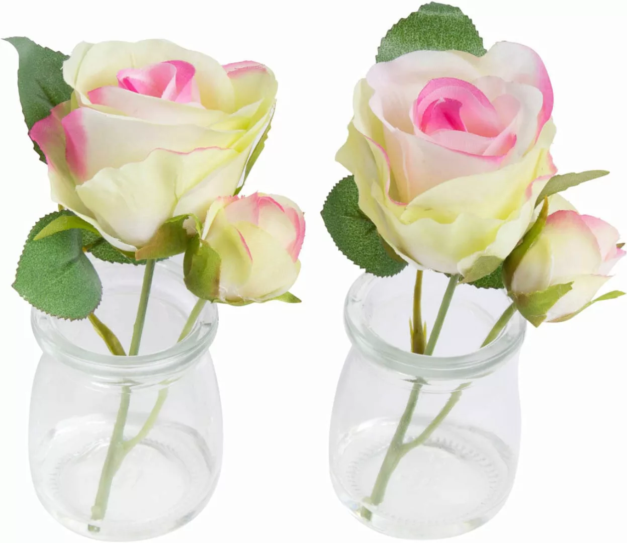 Botanic-Haus Kunstblume "Rose im Glas" günstig online kaufen
