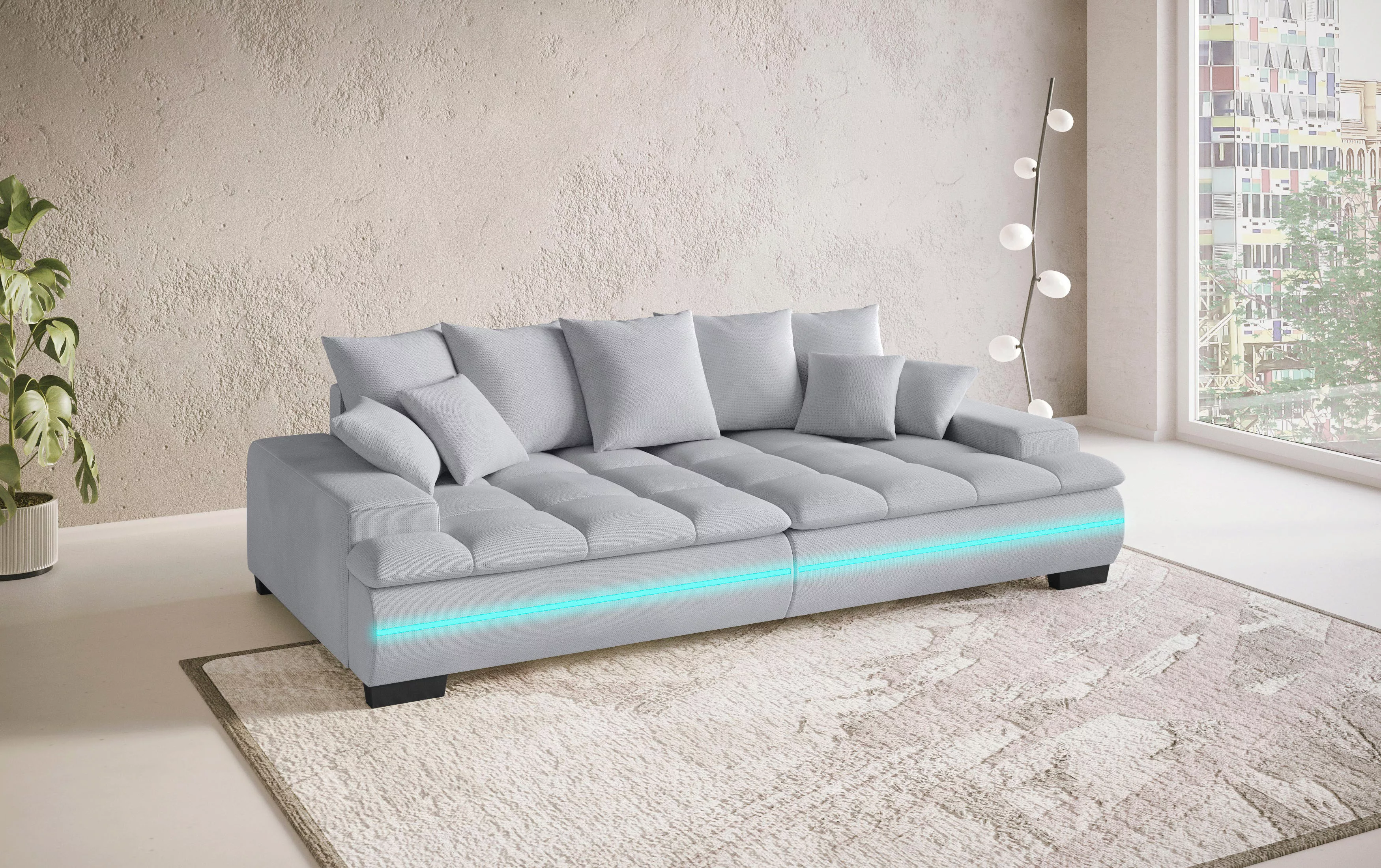 Mr. Couch Big-Sofa "Haiti II", RGB-LED Beleuchtung, Kaltschaumpolsterung, b günstig online kaufen