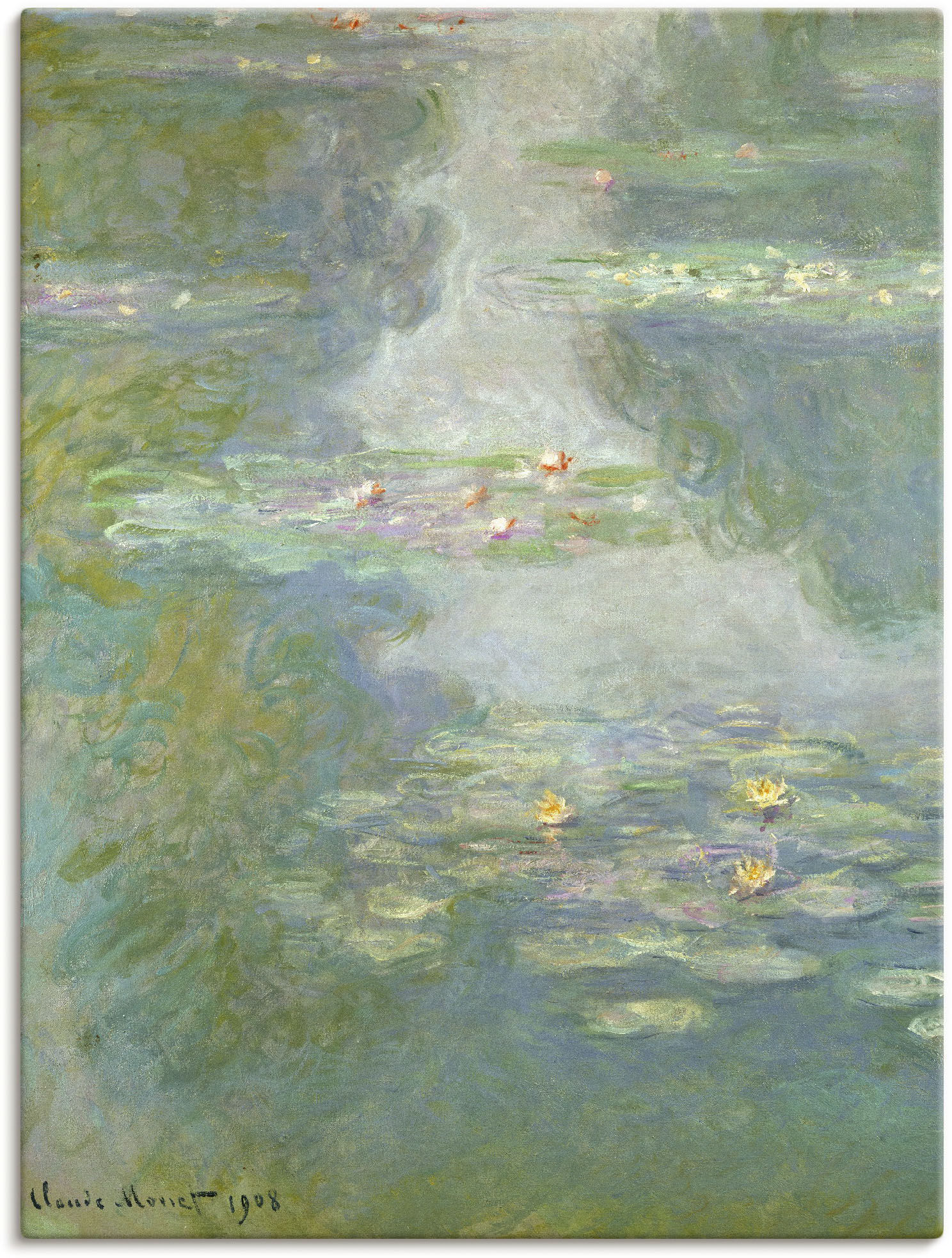 Artland Leinwandbild »Seerosen (Wasserlandschaft). 1908.«, Blumen, (1 St.), günstig online kaufen