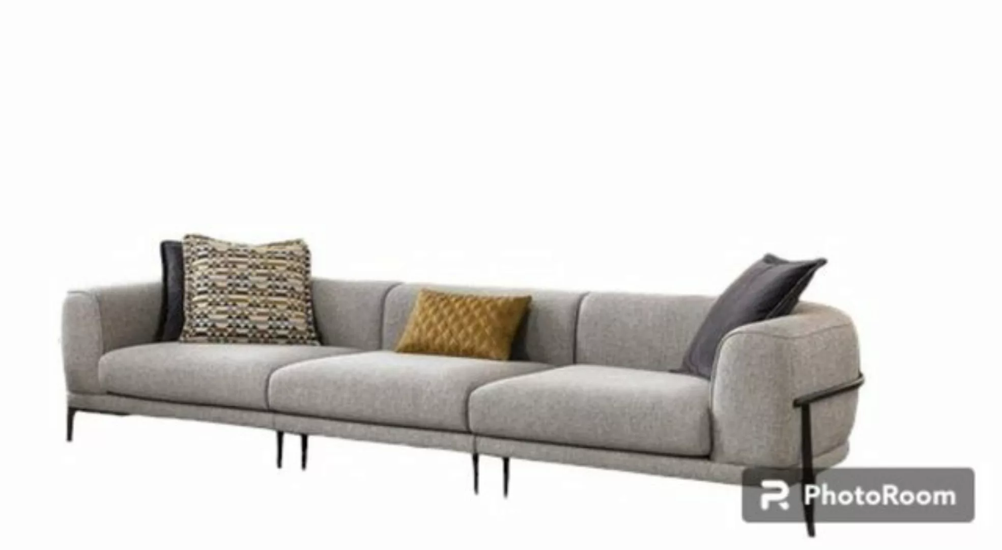 JVmoebel 3-Sitzer Dreisitzer Sofa 3 Sitzer Stoffsofa Sofas Modern Grau Stof günstig online kaufen