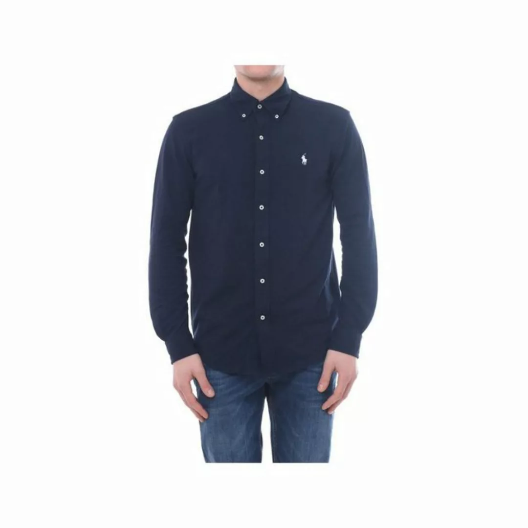 Ralph Lauren Langarmshirt marineblau regular (1-tlg) günstig online kaufen