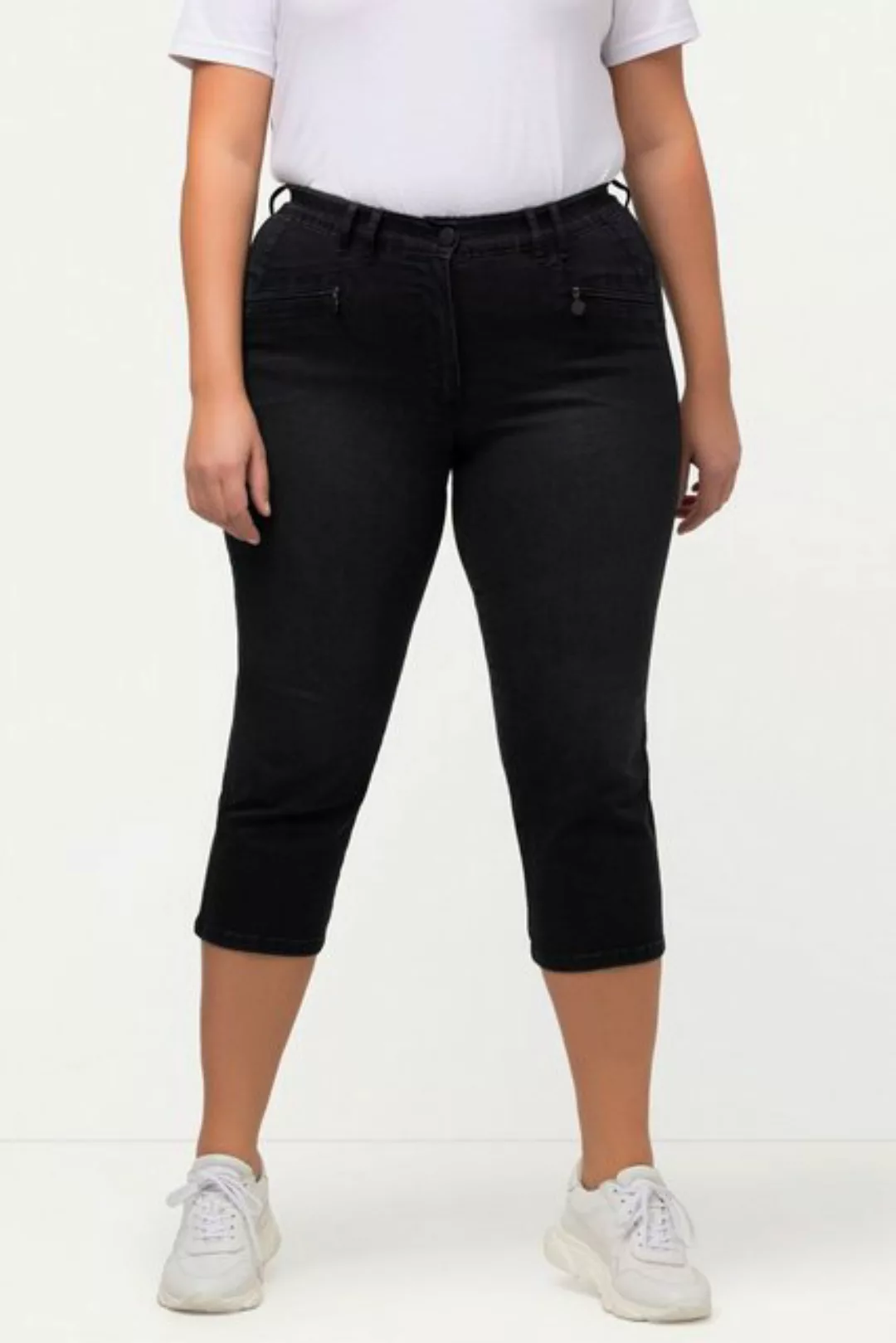 Ulla Popken 7/8-Hose 7/8-Jeans Mony Elastikbund Reißverschlusstaschen günstig online kaufen