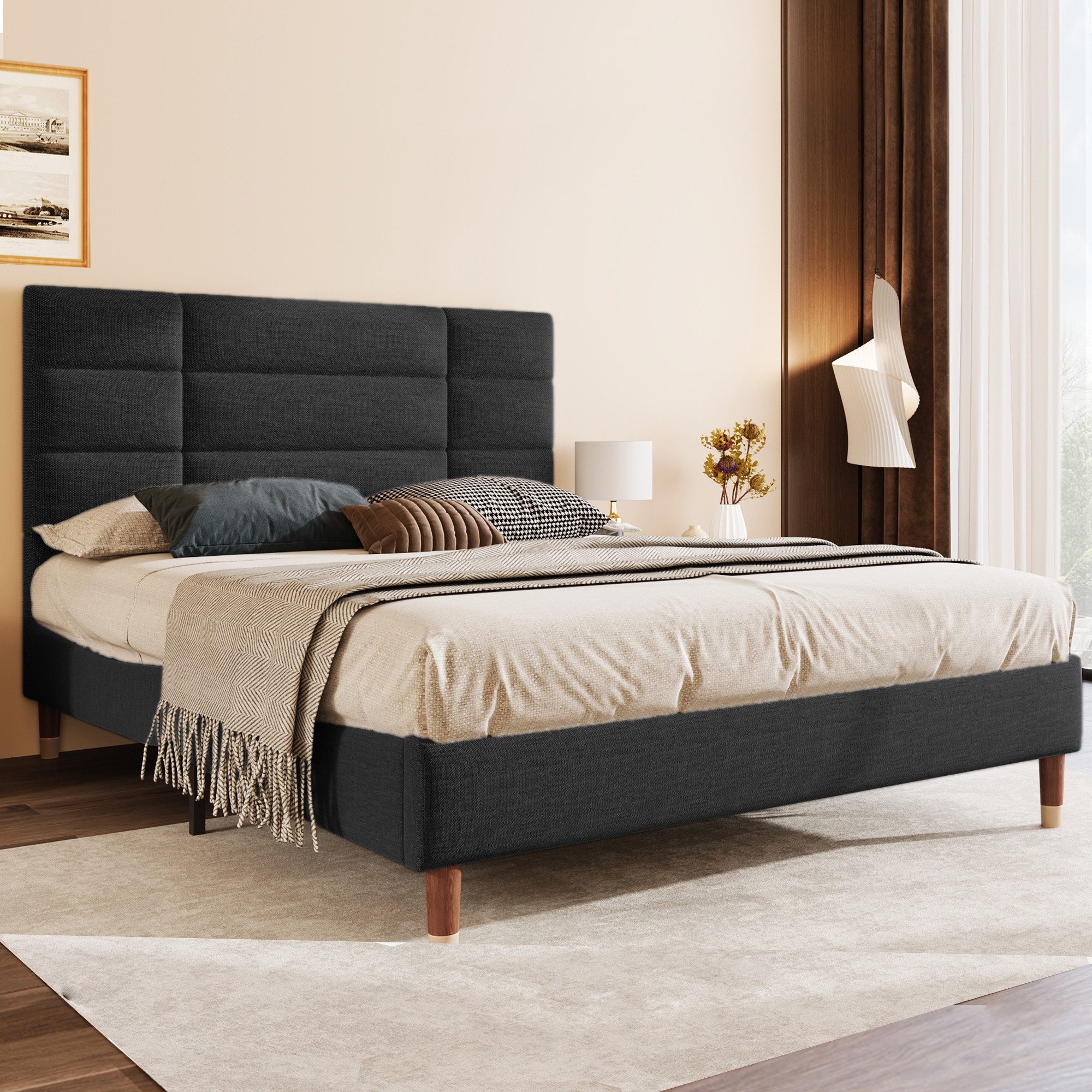 KLAM HOME Polsterbett Doppelbett Einzelbett Continental günstig online kaufen