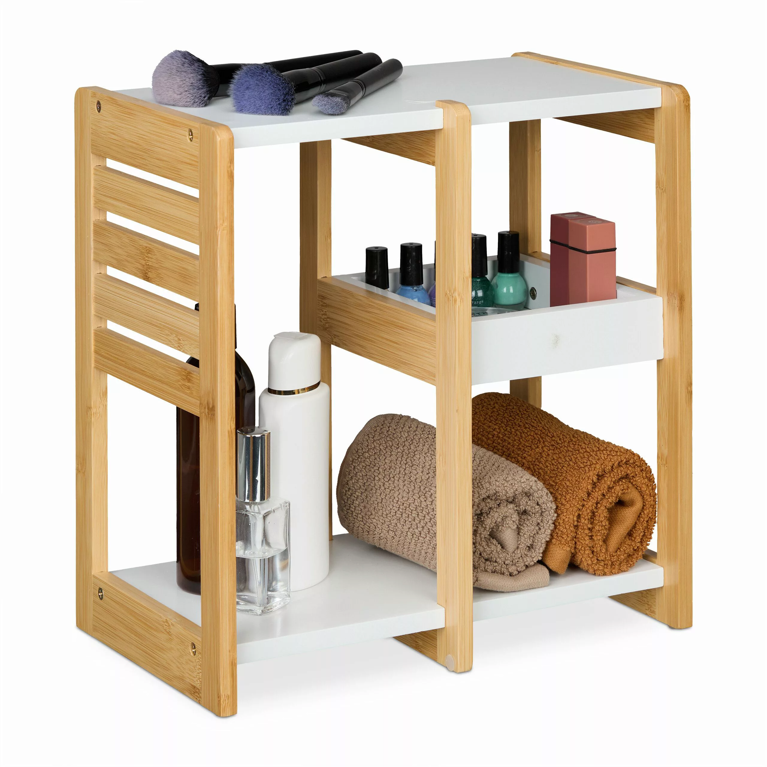 relaxdays Badregal Bambus 3 Ablage, 1-tlg. günstig online kaufen