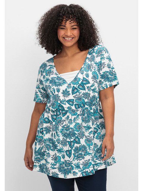 sheego by Joe Browns T-Shirt Große Größen in Layeroptik, mit elastischer Ta günstig online kaufen