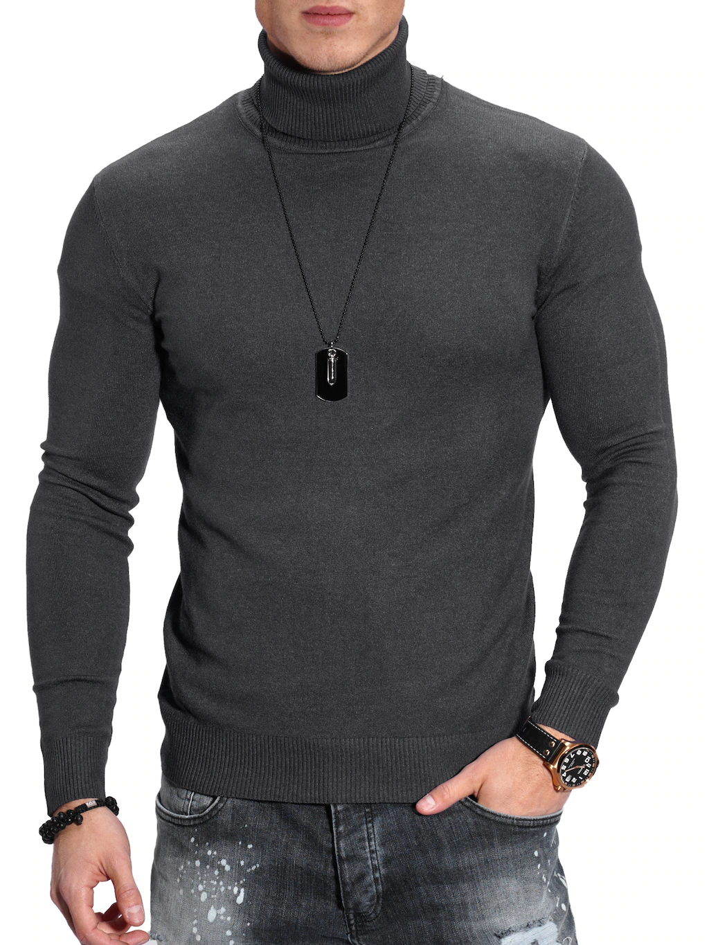 behype Rollkragenpullover "TIM", im Slim Fit-Schnitt günstig online kaufen