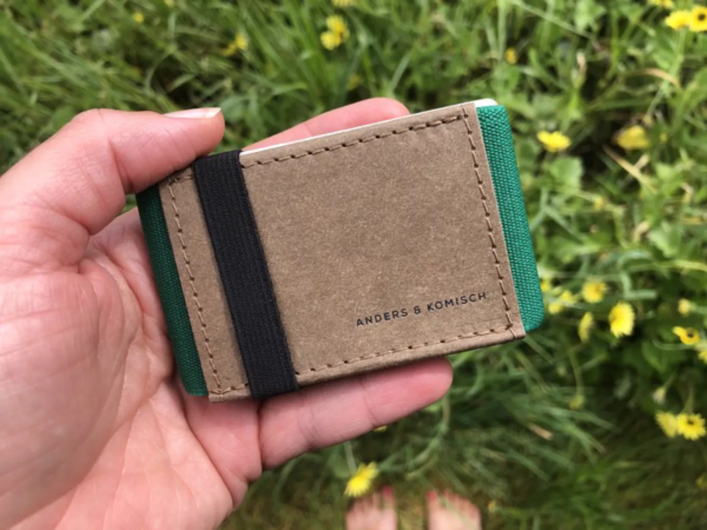 Kleines Portemonnaie Mini Geldbeutel Geldbörse A&K Mini Braun-grün günstig online kaufen
