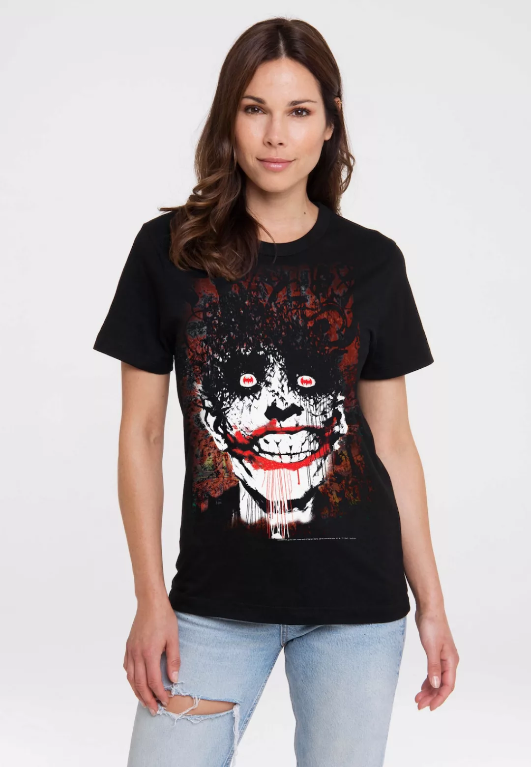 LOGOSHIRT T-Shirt "Batman - Joker Bats Graffiti" günstig online kaufen